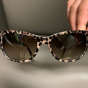 Dolce & Gabbana, black leopard print sunglasses